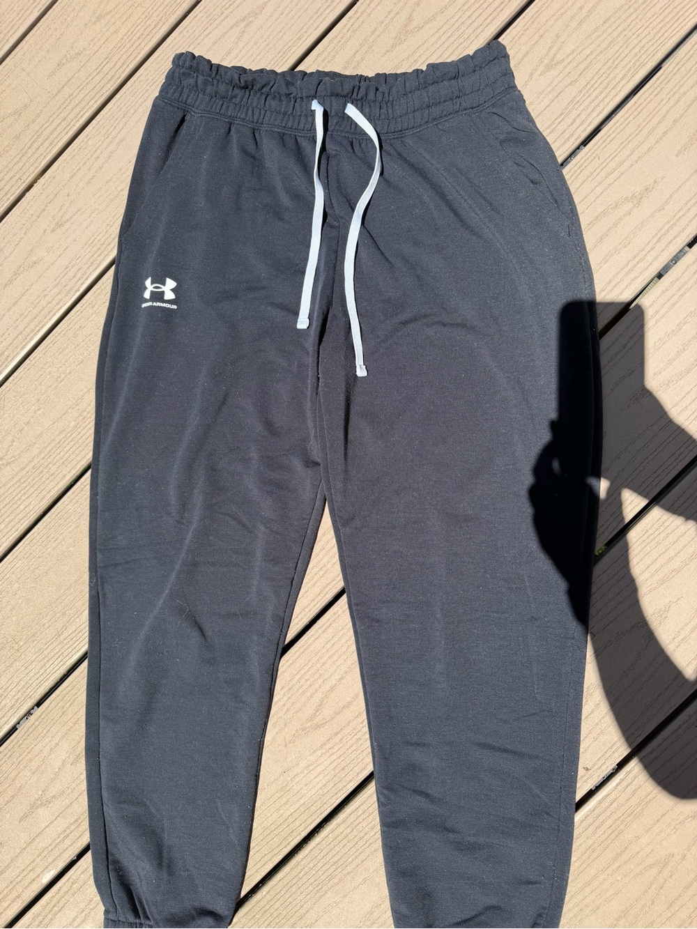 Under Armour Black Jogger Pants with White Drawcord
